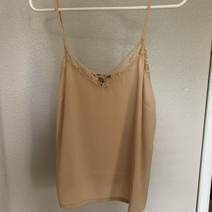 nude silk cami top